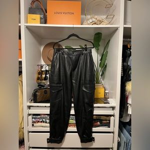 Zara Faux Leather Joggers